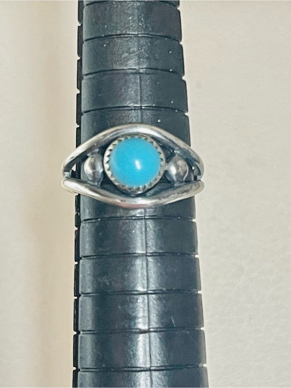 VTG Southwest Sterling Silver turquoise ring Sz 5.75